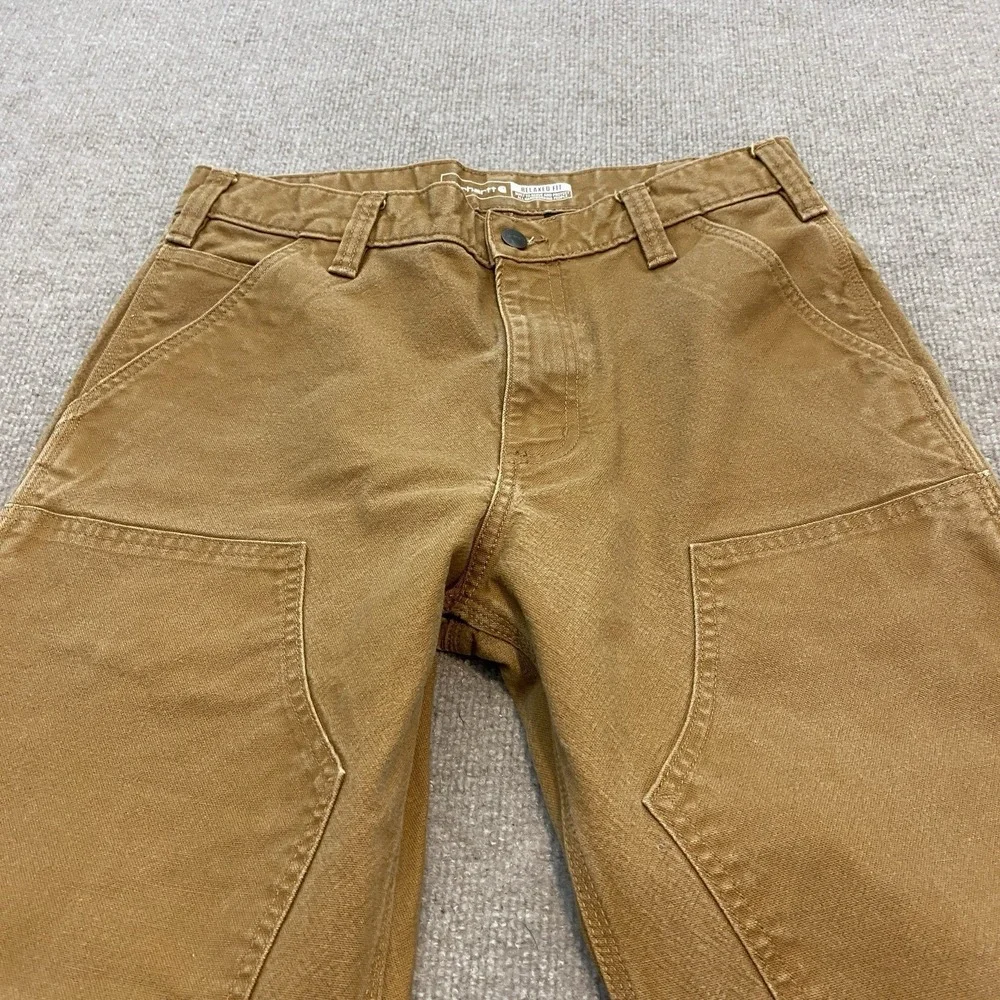 Carhartt Double Knee Pants Mens 33 Fits 32x32 Relaxed Faded Grunge Distressed - Picture 2 of 12